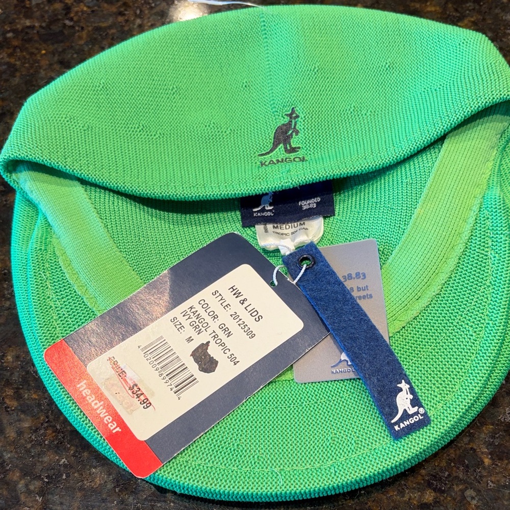 Kangol Lightweight Knit Beret in Mint Green - Picture 2 of 5
